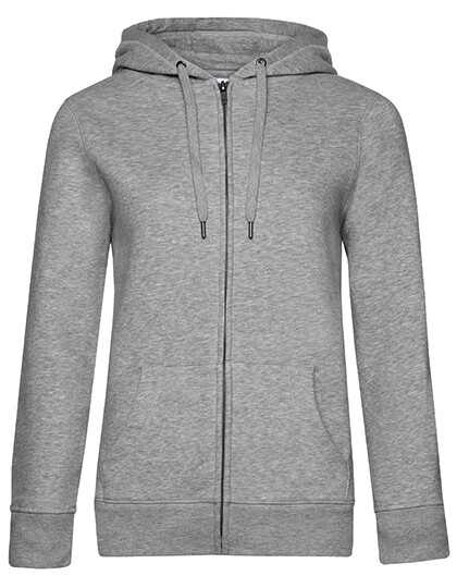 B&amp;C: Queen hoody met rits - grijs