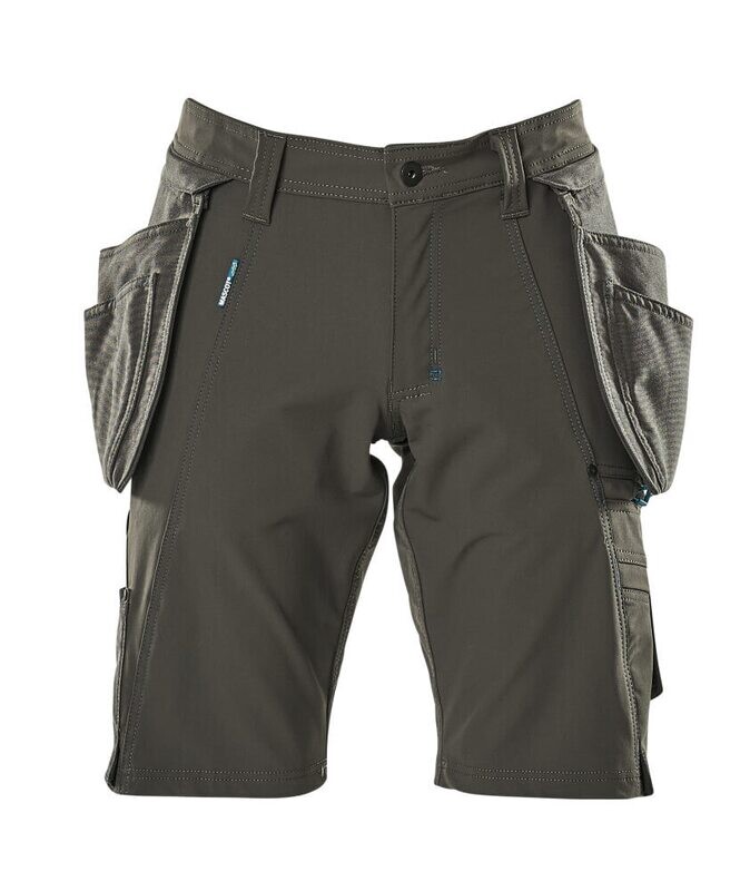 MASCOT: Shorts, afneembare spijkerzakken, stretch - Antraciet