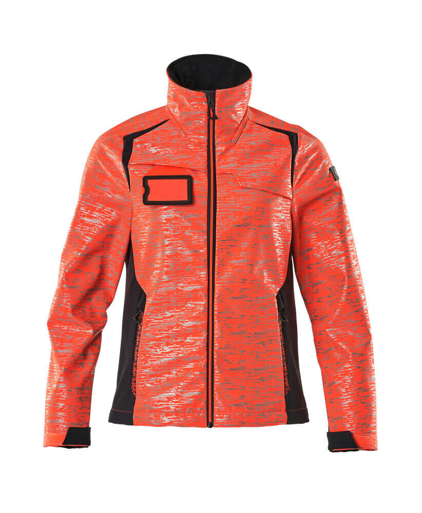 MASCOT: Softshelljas reflectie-effecten, dames - Rood/Donkermarine