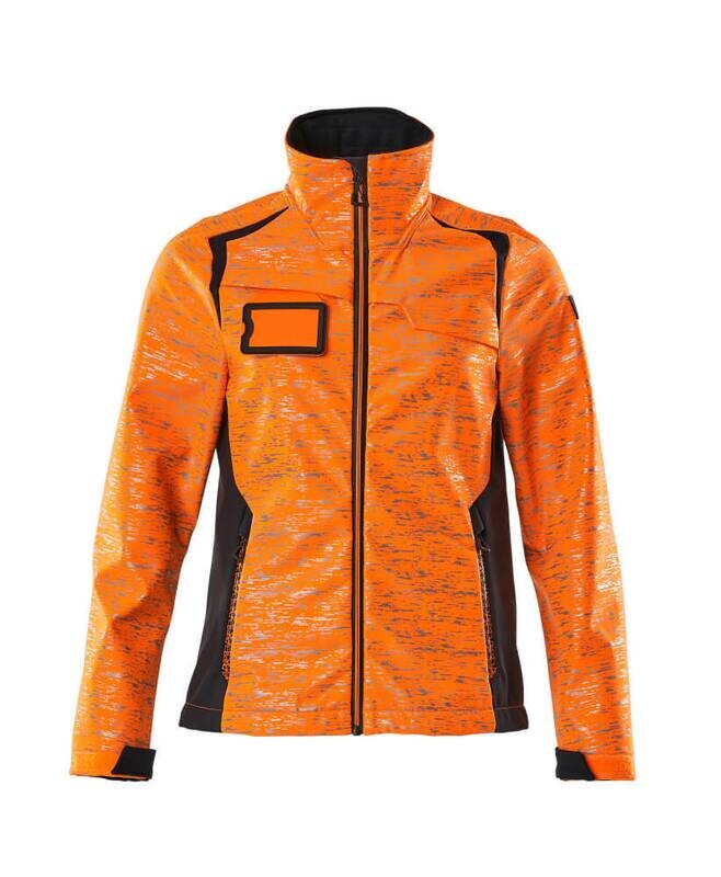 MASCOT: Softshelljas reflectie-effecten, dames - Orenje/Donkerblauw