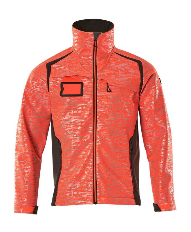 MASCOT: Softshell jas met reflectie-effecten - Rood/Antraciet
