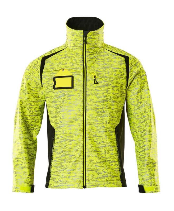 MASCOT: Softshell jas met reflectie-effecten - Geel/Zwart