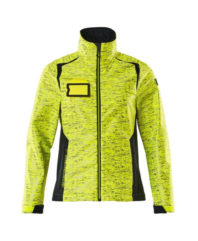MASCOT: Softshelljas reflectie-effecten, dames - Geel/Donkermarine