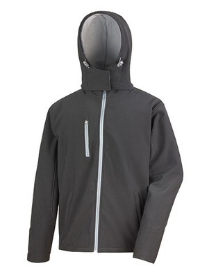 RESULT CORE: Men´s TX Performance Hooded Soft Jacket - Zwart