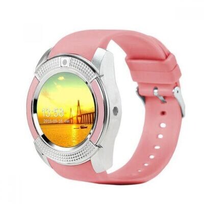 Smartwatch V8 Bluetooth Avec Sim Carte - Rose Smartwatch V8 Bluetooth Avec Sim Carte - Rose