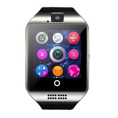 Smart Watch - Q18 Bluetooth Sim Cart - Silver Smart Watch - Q18 Bluetooth Sim Cart - Silver