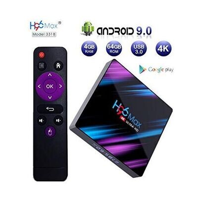 Tv Box - H96 Max Android 9.0 4K - 2Gb Ram - 16Gb Rom - Noir/Bleu Tv Box - H96 Max Android 9.0 4K - 2Gb Ram - 16Gb Rom - Noir/Bleu