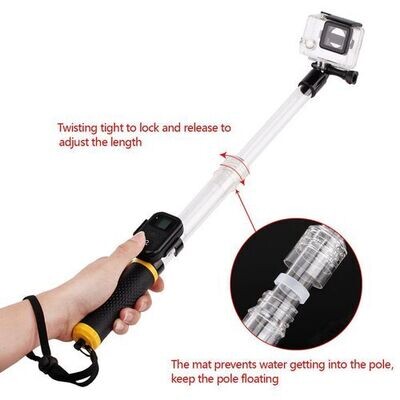 Perche Selfies Etanche Pour Gopro 2,3,3+,4,5,6,7,8 Baton De Flotteur Transparent Perche Selfies Etanche Pour Gopro 2,3,3+,4,5,6,7,8 Baton De Flotteur Transparent