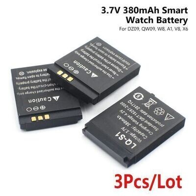 Pack 03 Batteries Pour Smart Watch - 380 Mah
