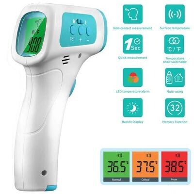 Manunn Thermomètre Frontal Infrarouge Numérique -Sensibilité Élevée Manunn Thermomètre Frontal Infrarouge Numérique -Sensibilité Élevée