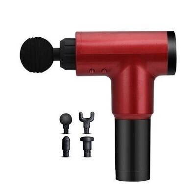 Massage Masseur Pistolet Musculaire Électrique - 4 Têtes - Noir/Rouge Massage Masseur Pistolet Musculaire Électrique - 4 Têtes - Noir/Rouge