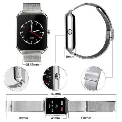 Smart Watch - Gt08 Metal - Bluetooth - Camera - Sim - Silver Smart Watch - Gt08 Metal - Bluetooth - Camera - Sim - Silver