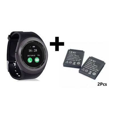 Smart Watch -Y1- + 2 Batteries - Noir Smart Watch -Y1- + 2 Batteries - Noir