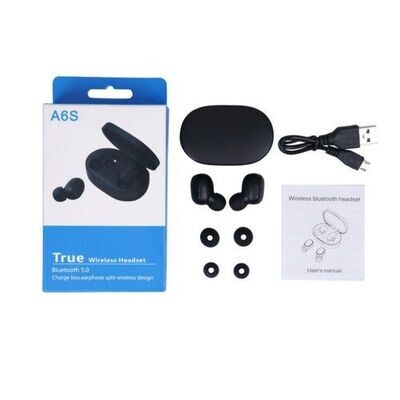 Double Oreillette Écouteurs Bluetooth A6S 5.0 - Réduction du Bruit - Noir Double Oreillette Écouteurs Bluetooth A6S 5.0 - Réduction du Bruit - Noir