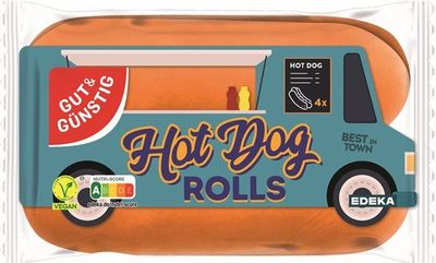 4 Hot Dog Rolls 250g