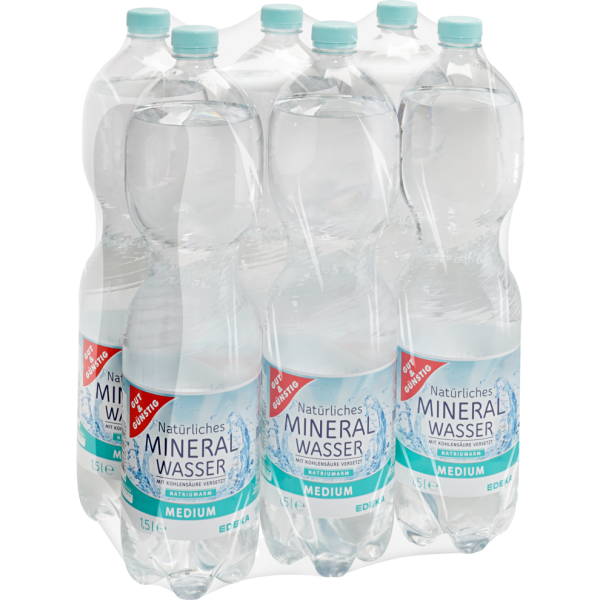 Wasser medium 6x1,5l