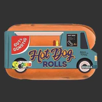 4 Hot Dog Rolls 250g