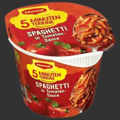 5 Minuten Terrine Spaghetti Tomatensoße