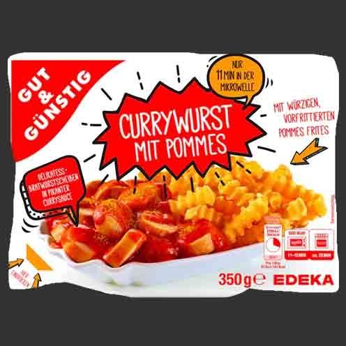 Currywurst mit Pommes