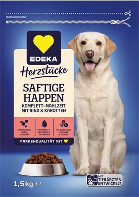 Saftige Happen Komplett-Mahlzeit mit Rind & Karotten 1,5 kg