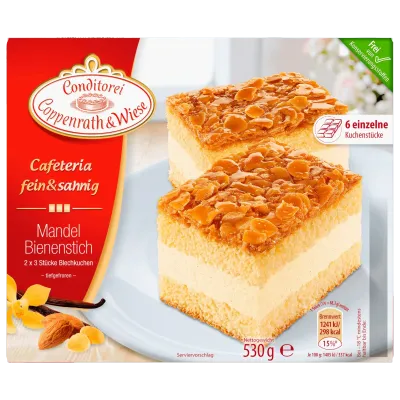 Blechkuchen Mandel Bienenstich 530g