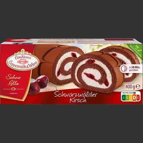 Schwarzwälder-Kirsch Sahne-Rolle 400g (Abverkauf) 