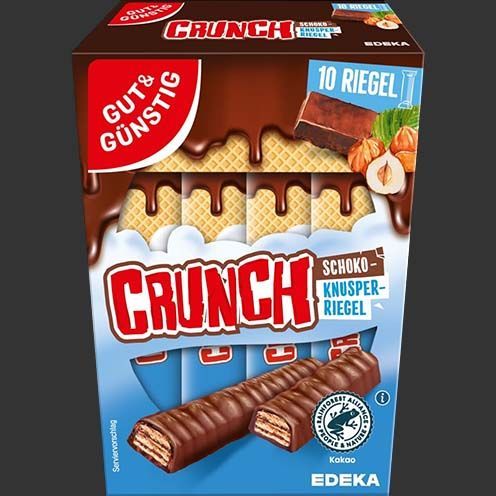 G&G Crunch Schoko Knusper Riegel 10er (Abverkauf) 
