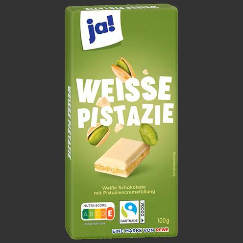 ja! Weiße Schokolade mit Pistaziencremefüllung 100g