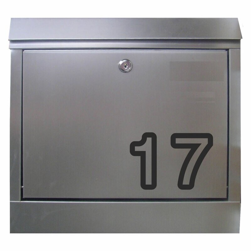 Briefkasten Aufkleber, Türaufkleber Hausnummer 01 - 8,0 cm hoch Briefkasten Aufkleber, Türaufkleber Hausnummer 01 - 8,0 cm hoch