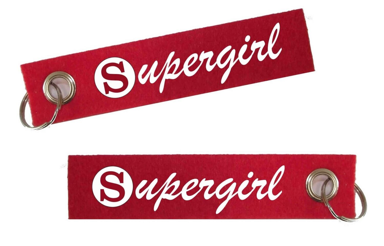 Filz-Schlüsselanhänger / Supergirl / 13,5 x 3,0 cm