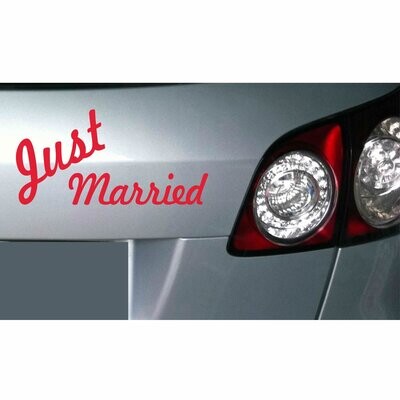 Kfz- Autoaufkleber / Car Tattoo / Sticker / Just Married / 20 x 10 cm / Farbauswahl