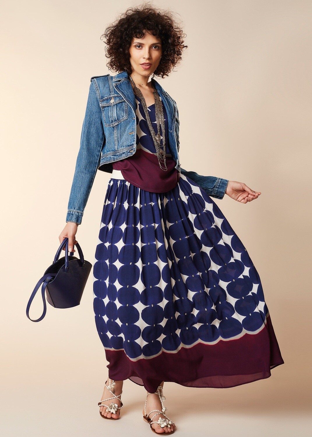 Z23 Alessia Skirt dots blue