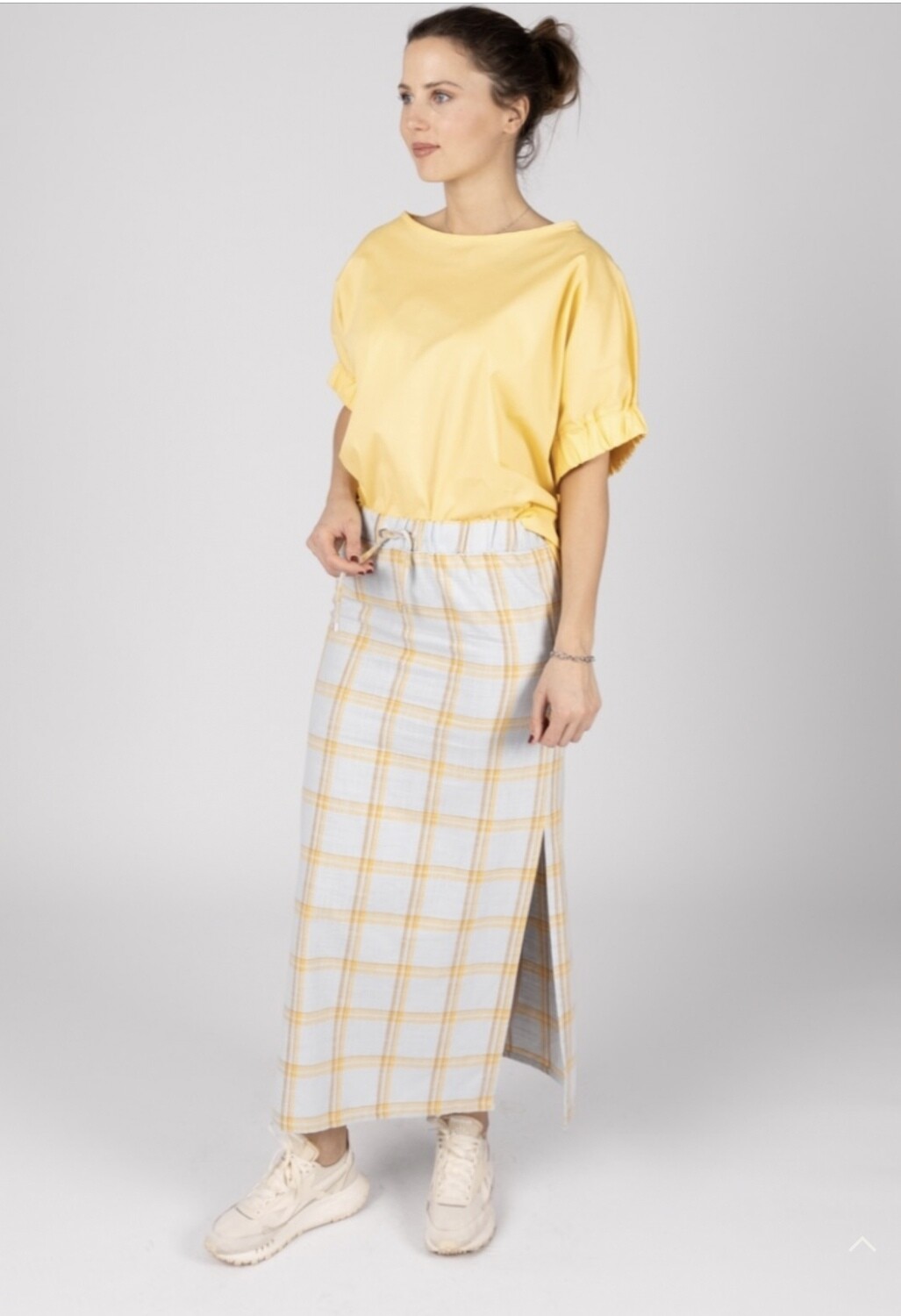 Z23 Wearable Nina aqua check jupe