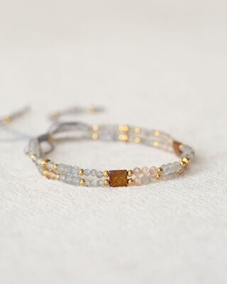 MUJA Armband labradorite twin