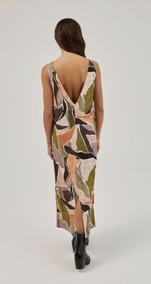 W23 Mus Illar Dress abstract leaves