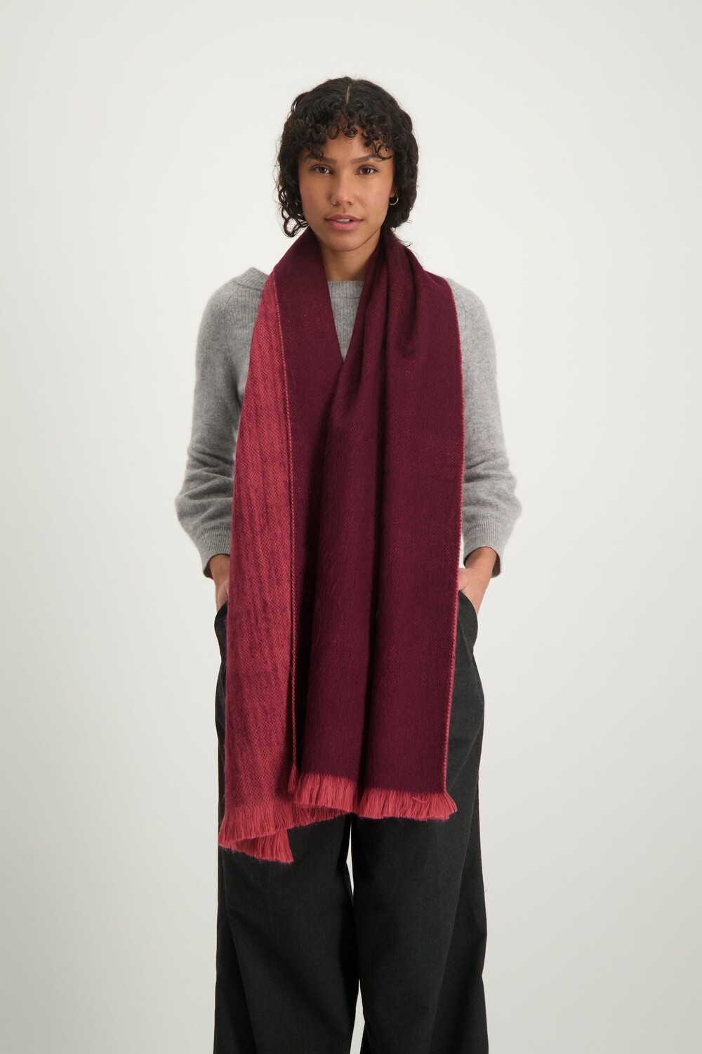 Alpaca Scarve double wine red / grape