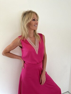 Z24 AC LIO TOP SATIJN FUSHIA KANT