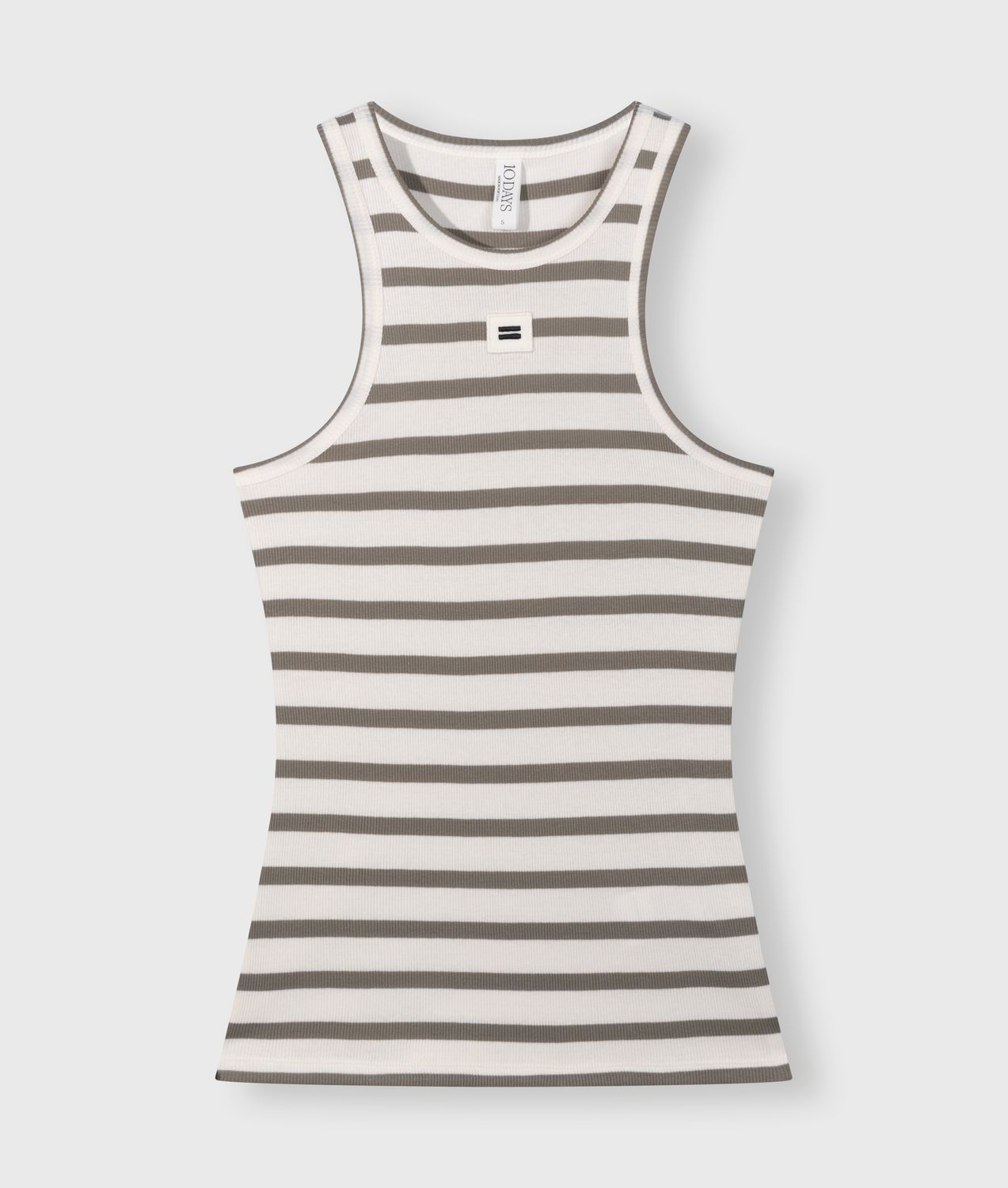 W25 10 tank top rib stripes