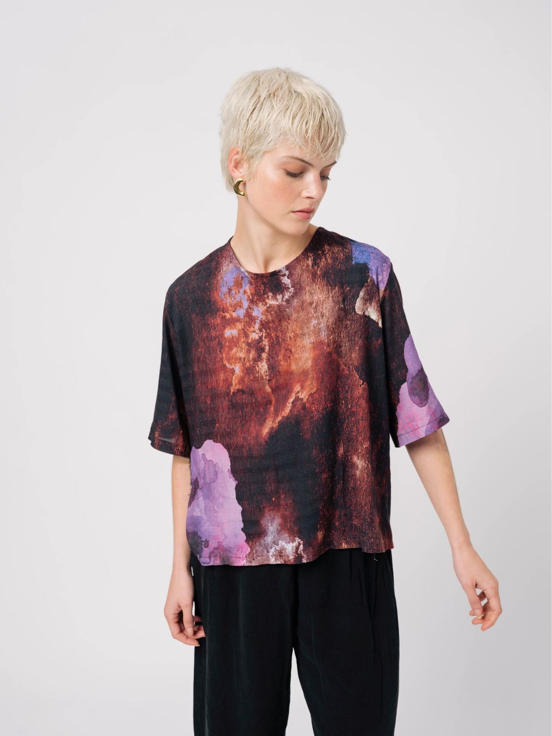 W25 I FEEL NUT BIANCA TOP BIG BANG PRINT