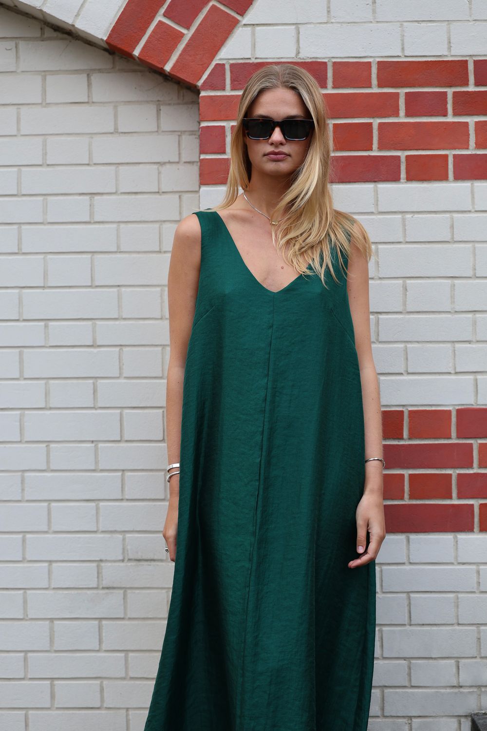 Z25 SIL DARLA DRESS LUREX GREEN, MAAT: 36