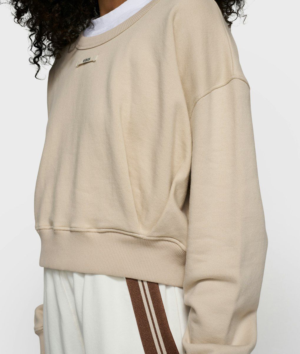 W26 10 CROPPED SWEATER GATHERING GOTS