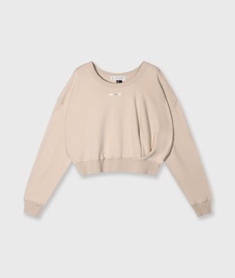 W26 10 CROPPED SWEATER GATHERING GOTS