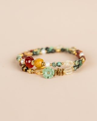 MUJA ARMBAND MOOKAITE MIXED GEMSTONES