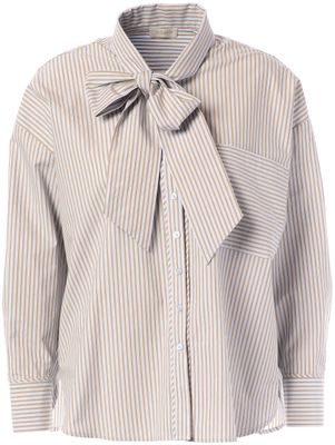W26 JC JODIE BLOUSE BLUE/BROWN STRIPES