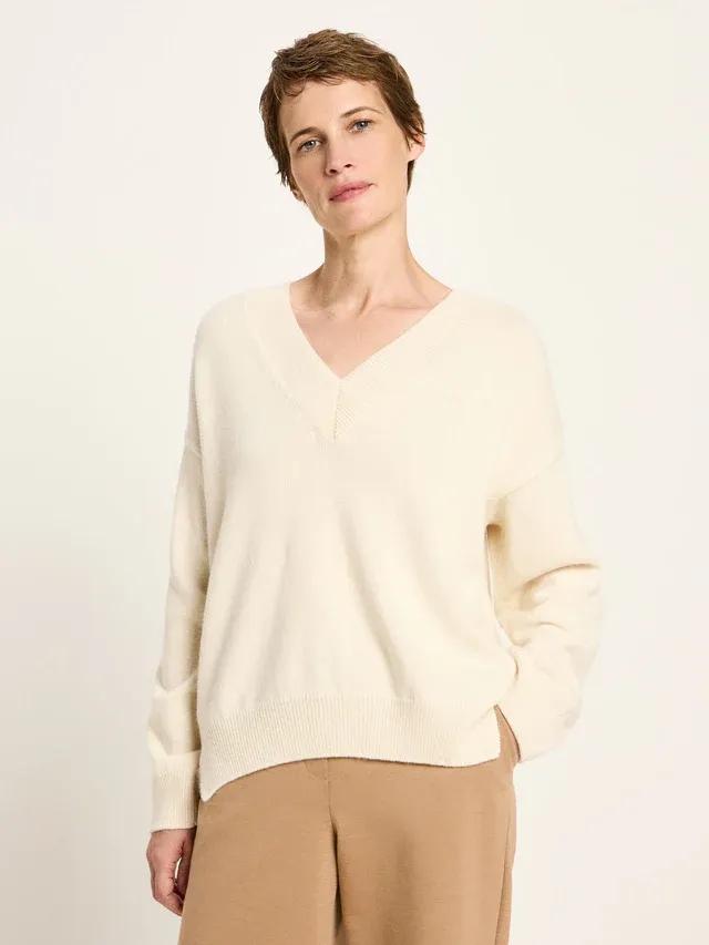 W26 LANIUS PULLOVER V-HALS ECRU