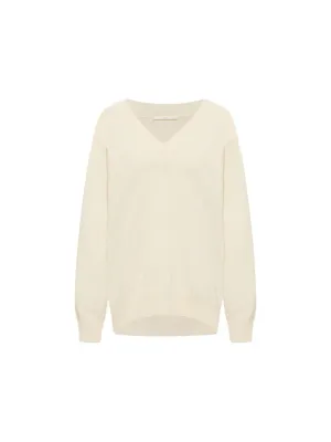 W26 LANIUS PULLOVER V-HALS ECRU