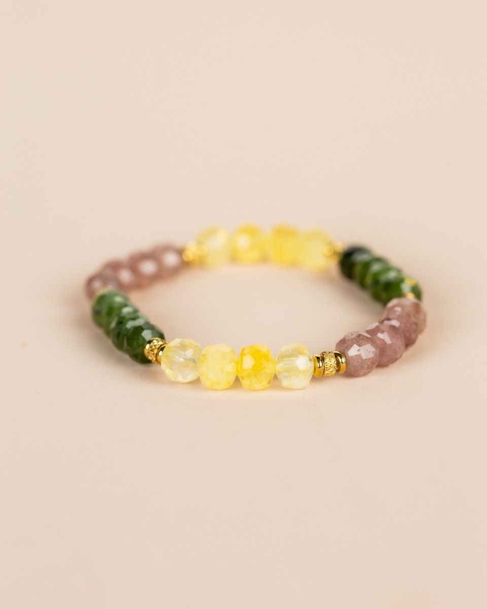MUJA BRACELET STRAWBERRY QUARTZ BIG BEADS