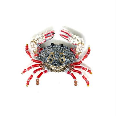TROVELORE RED CLAWED CRAB BROCHE