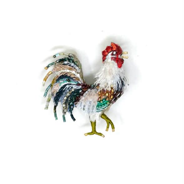 TROVELORE AURORA ROOSTER BROCHE