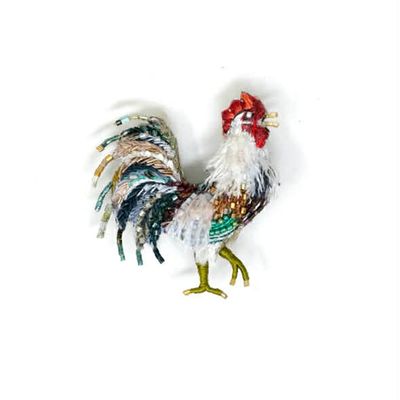 TROVELORE AURORA ROOSTER BROCHE